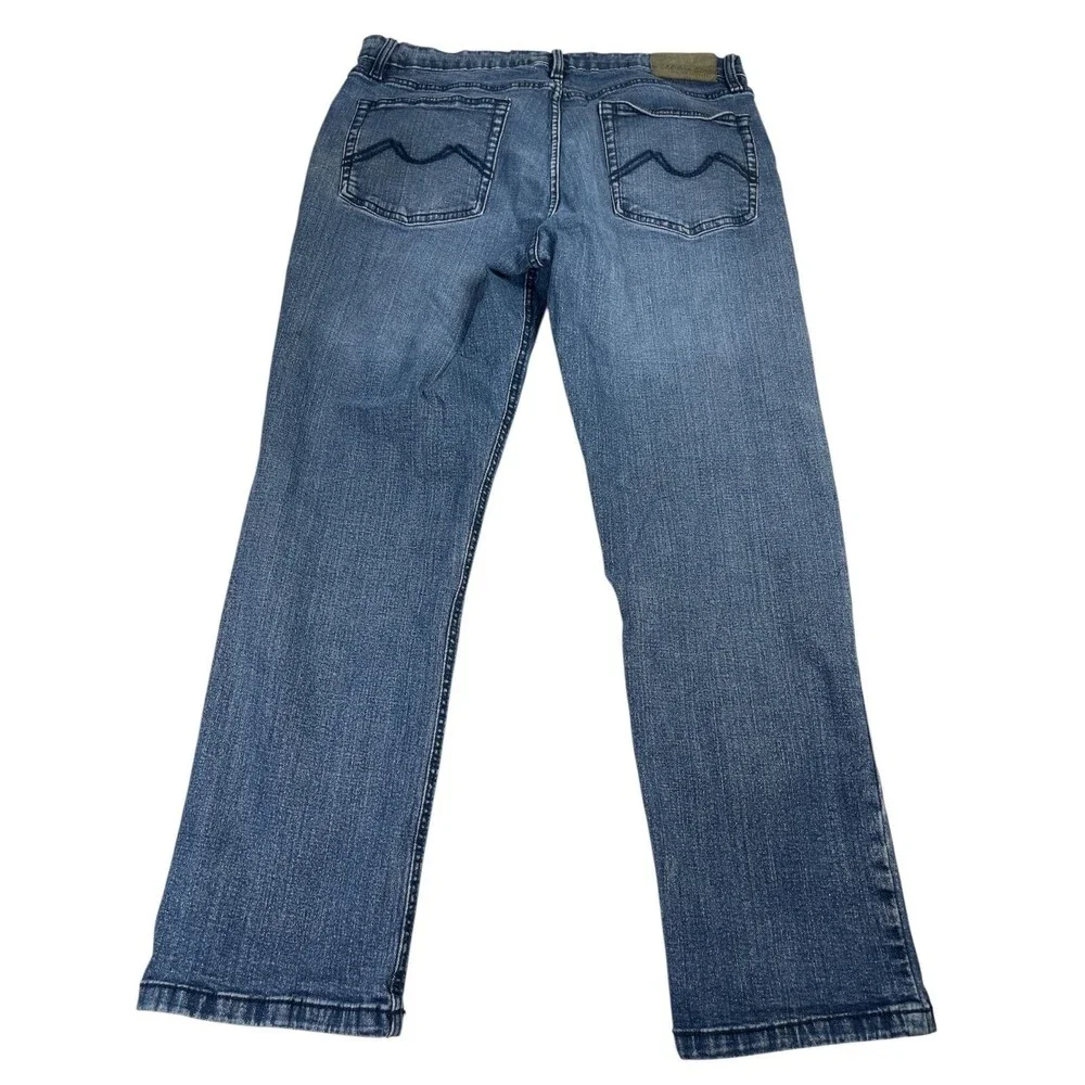 Urban Star Jeans Mens 36 x 29 Blue Denim Cotton 5-Pockets High-Rise Straight Leg